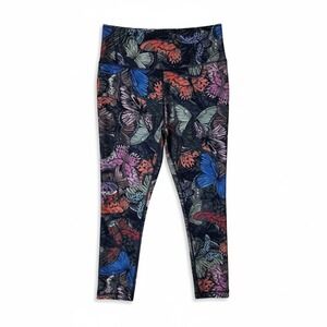 VOGO Athletic Leggings Butterfly Print High‎ Waisted Activewear Women's M